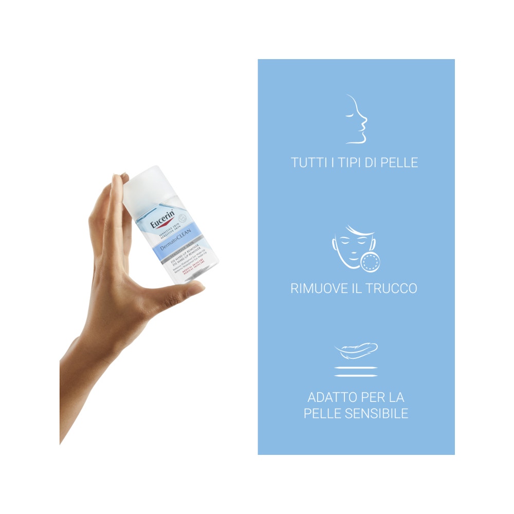 Eucerin Dermatoclean Struccante Occhi Waterproof trattamento 125 ml-5