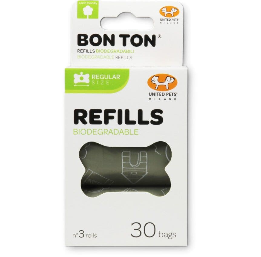 United Pets Refill Bon Ton Regular 3 Ricariche Sacchettini Biodegradabili Neri-4