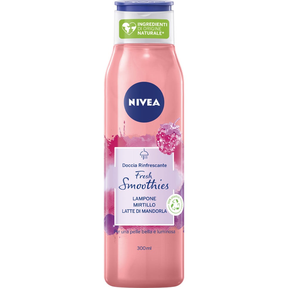 Nivea Gel Doccia Fresh Smoothies Lampone & Mirtillo Bagnoschiuma Con Ingredienti Naturali  300ml-1