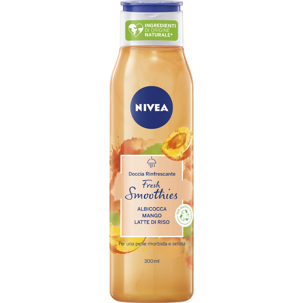 Nivea Gel Doccia Fresh Smoothies Albicocca & Mango Bagnoschiuma Con Ingredienti Naturali 300ml-1