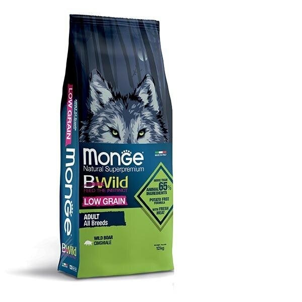Monge B Wild Low Grain All Breeds con Cinghiale Cibo Secco Per Cani Adulti Sacco 12 Kg-3