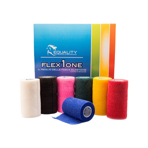 Flex-1-One Fascia Coesiva Elastica Per Equini Rossa 5cmx4,5m-1