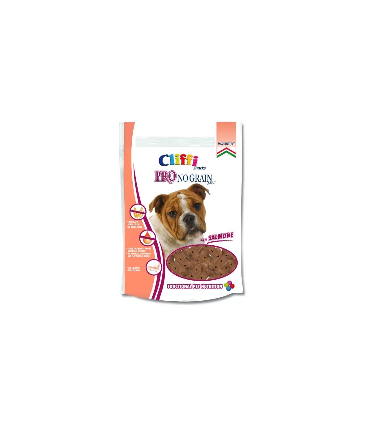 Cliffi Snacks Pro No Grain Added Salmone Snack Per Cani 100g-1
