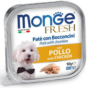 Monge Fresh Paté Bocconcini Con Pollo Cibo Umido Per Cani Adulti 100g-1