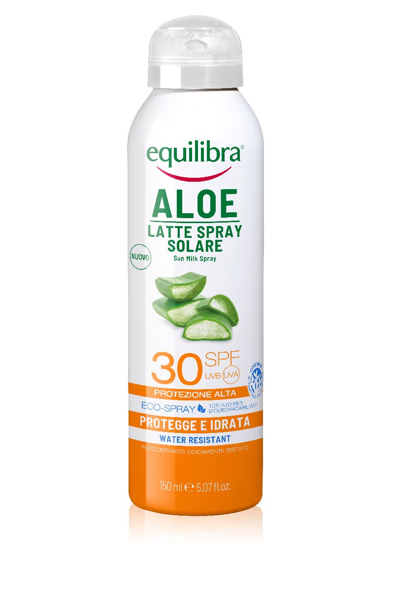 Equilibra Aloe Latte Spray Solare Corpo Pelle Delicata SPF30 150ml-3