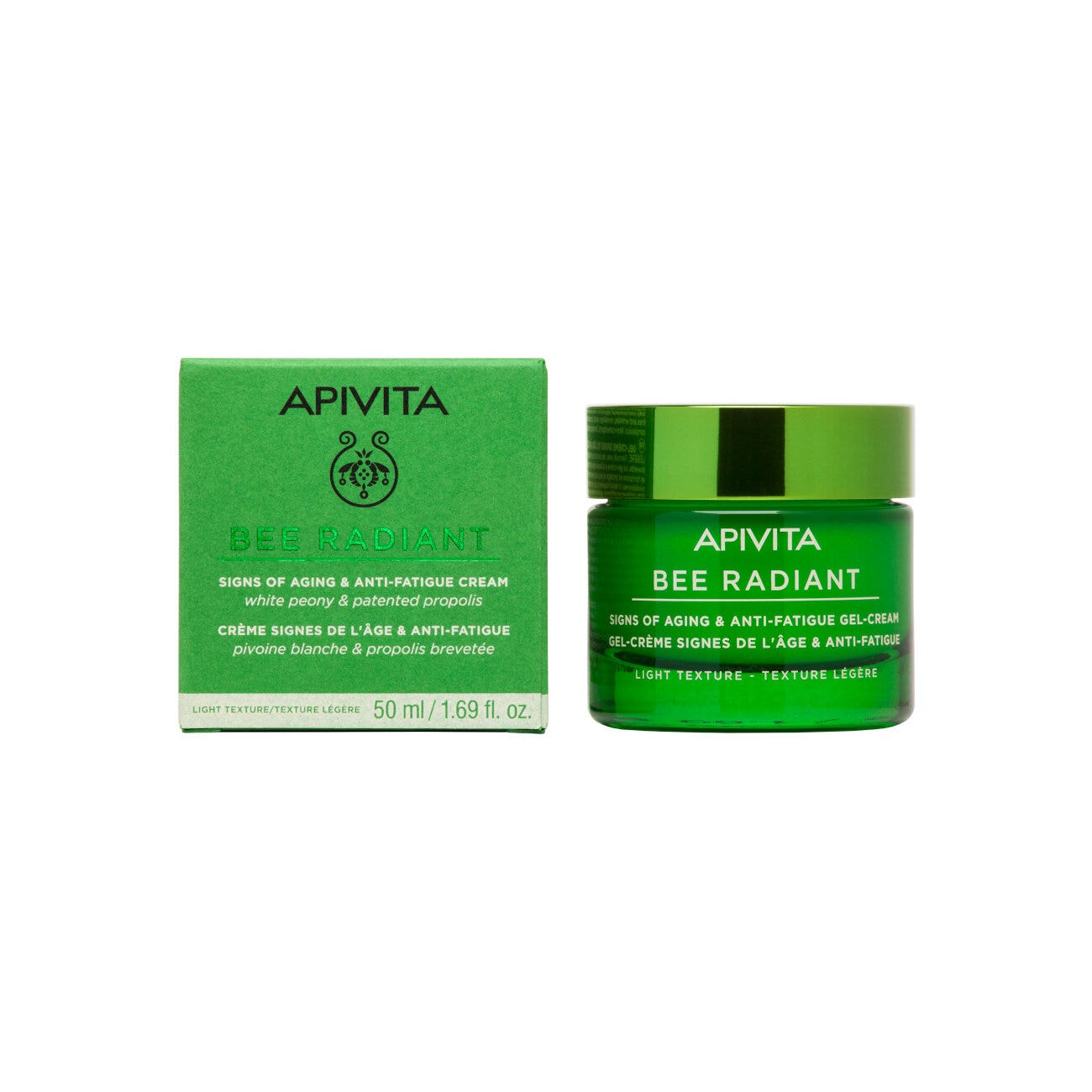 Apivita Bee Radiant Crema Gel Anti-Fatica Peony Light 50ml-9