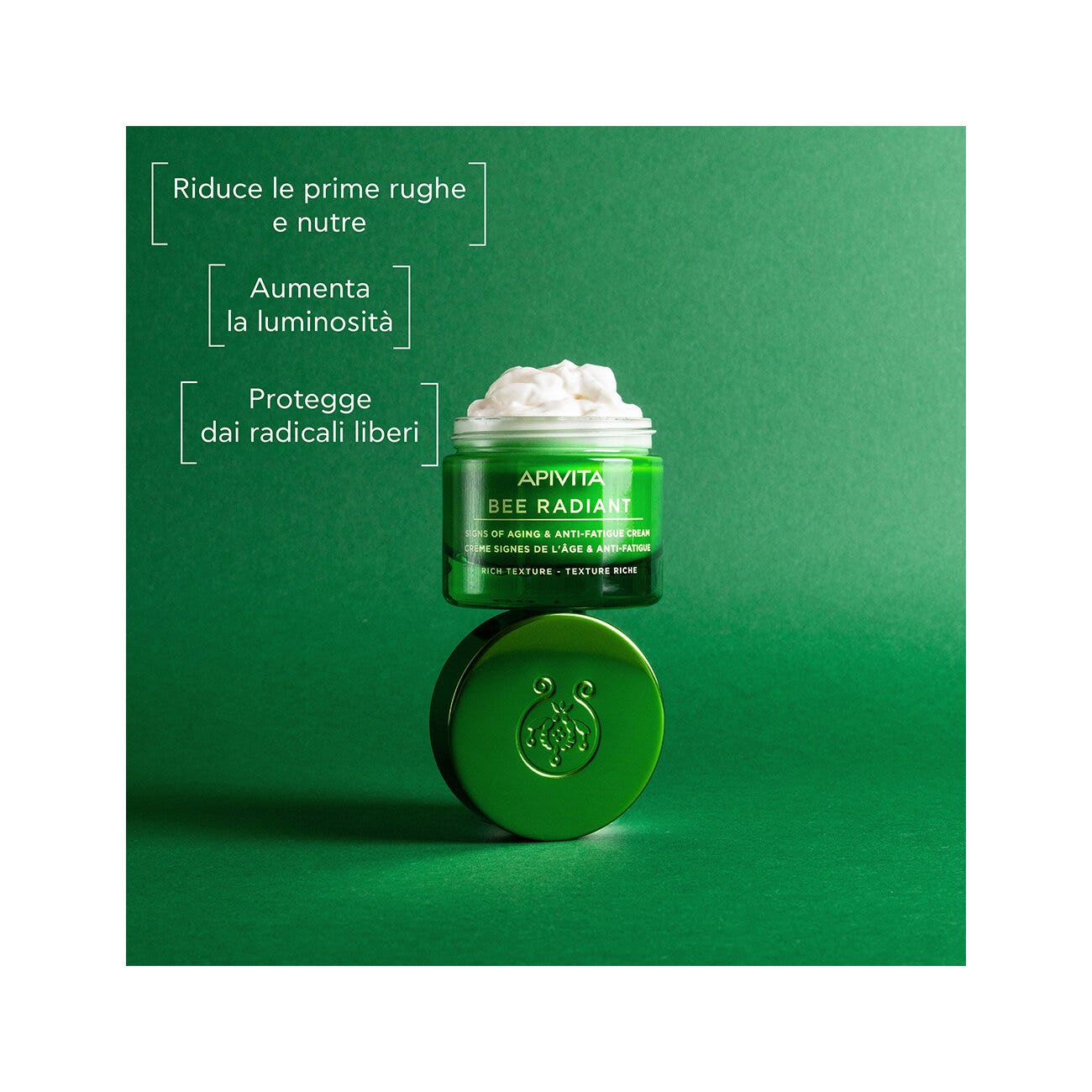 Apivita Bee Radiant Crema Gel Anti-Fatica Peony Rich 50ml-2