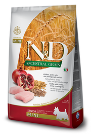 Farmina N&D Ancestral Grain Pollo E Melograno Cani Senior Taglia Mini Sacco 2,5kg-1