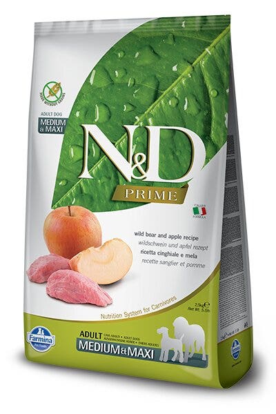 Farmina N&D Prime Cinghiale E Mela Cani Adulti Taglia Media E Grande Sacco 12kg-2