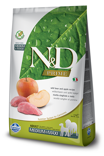 Farmina N&D Prime Cinghiale E Mela Cani Adulti Taglia Media E Grande Sacco 12kg-1