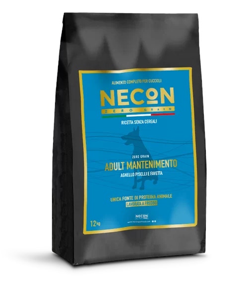 Necon Zero Grain Adult Mantenimento Crocchette Agnello E Piselli Cani Adulti Sacco 3kg-2