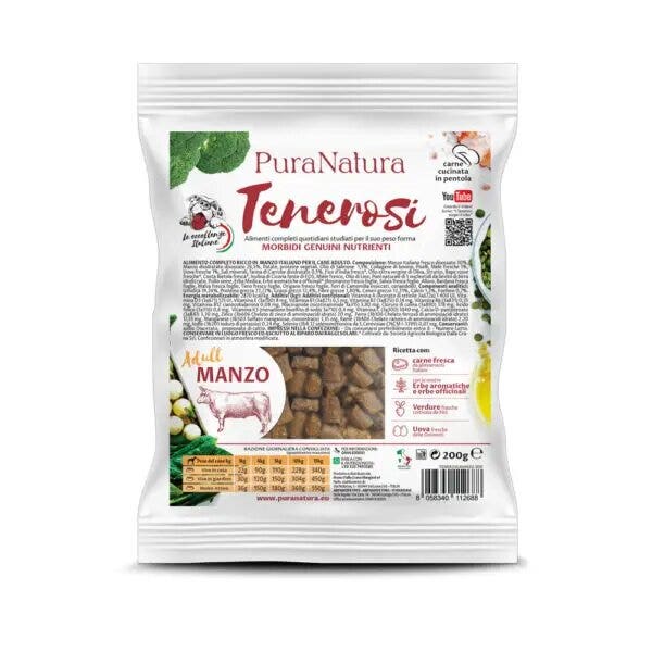 PuraNatura Tenerosi Manzo Cibo Secco Cani Adulti Sacco 200g-2