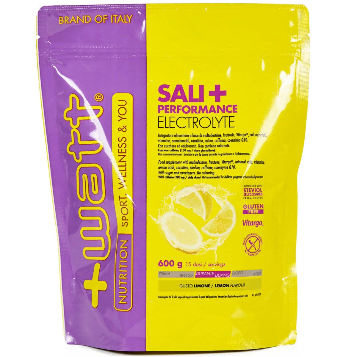 +Watt Sali+ Performance Electrolyte Doypack Gusto Limone 600g-1