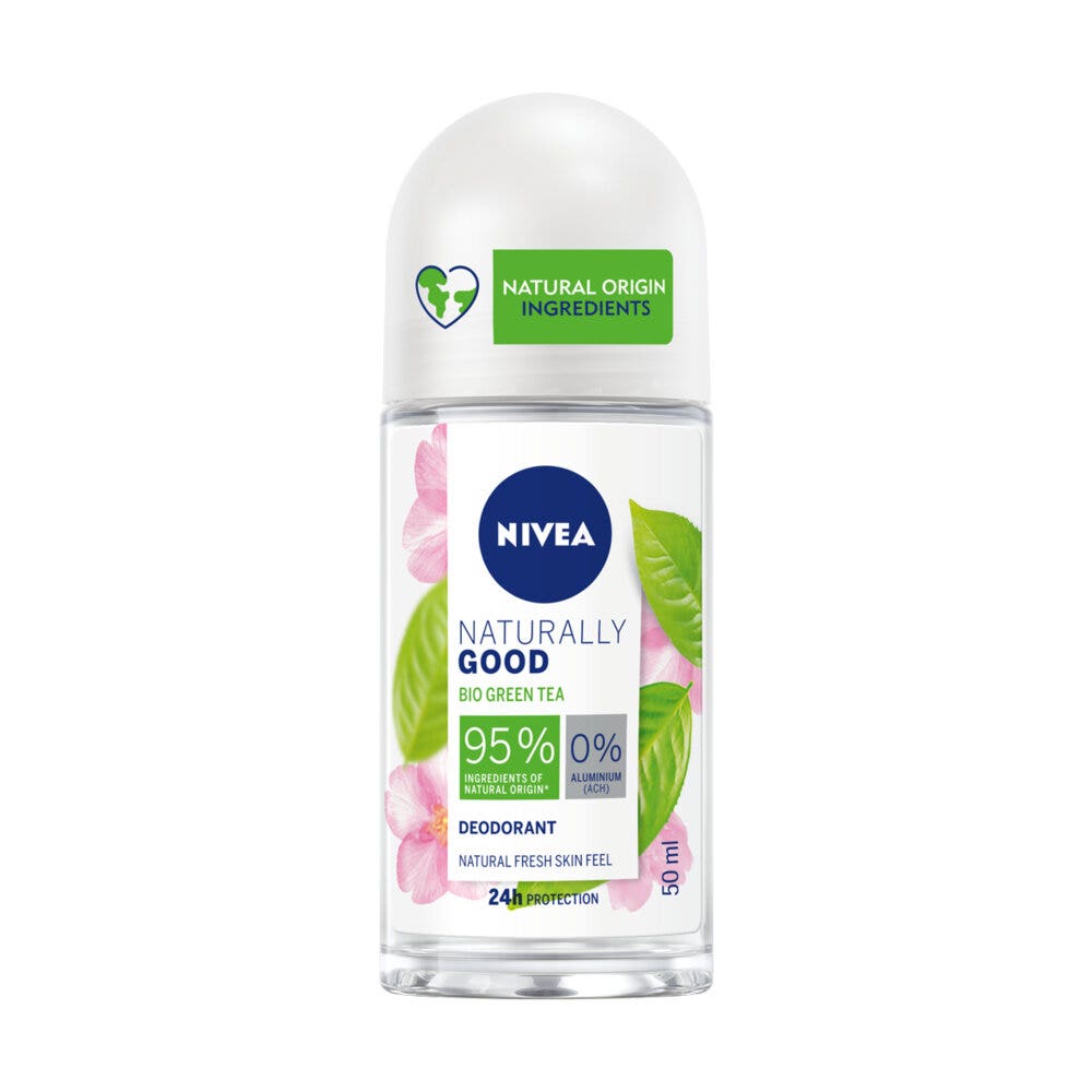 Nivea Naturally Good Green Tea Deodorante Roll-on 50ml Con Tè Verde Bio E 0% Alluminio-5