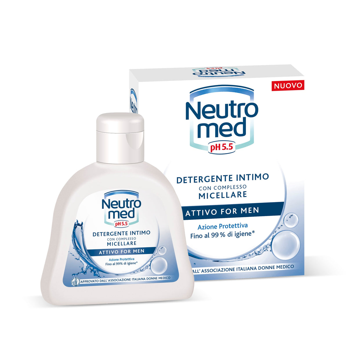 Neutromed Detergente Intimo Attivo For Men pH 5.5 200ml  - 3