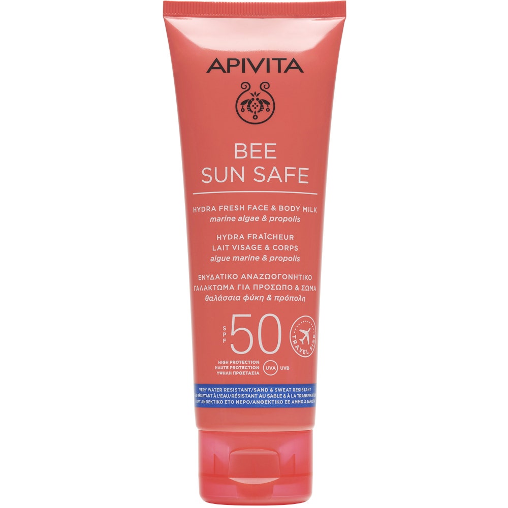 Apivita Bee Sun Safe Hydra Fresh Latte Solare SPF50 Viso Corpo 100ml-1