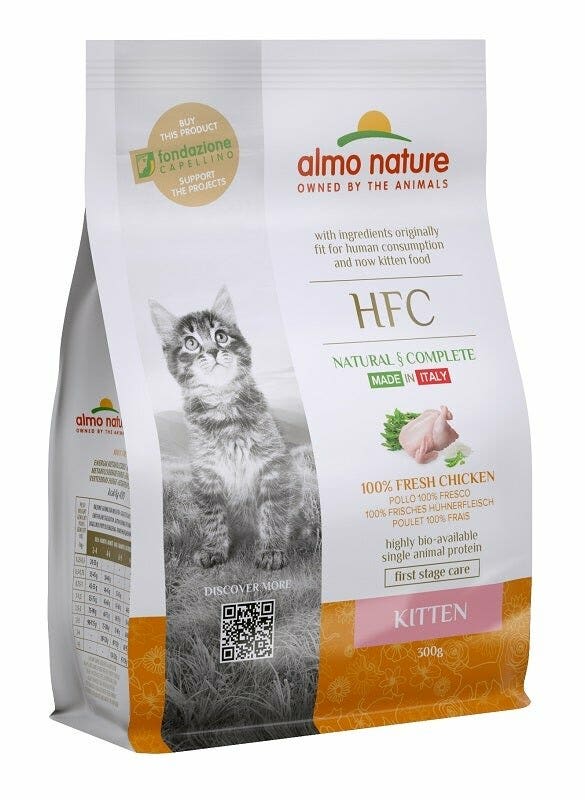 Almo Nature HFC Kitten Cibo Secco Pollo Per Gattini Sacco 300g-2