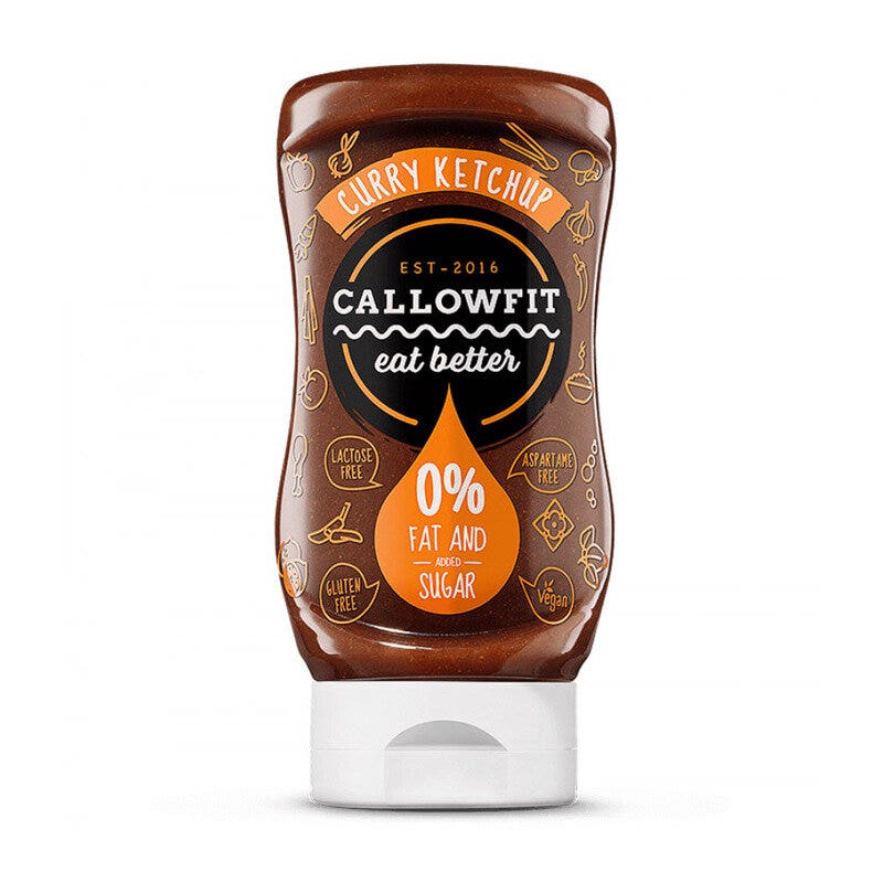 Callowfit Salsa Zero Zuccheri Curry Ketchup 300ml-1