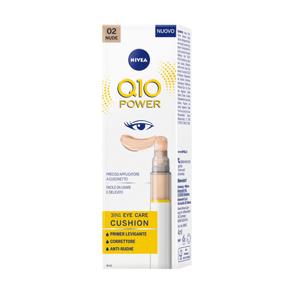 Nivea Q10 Power 3in1 Eye Care Cushion 02 Nude 4 ml Crema Contorno Occhi Colorata E Idratante-5