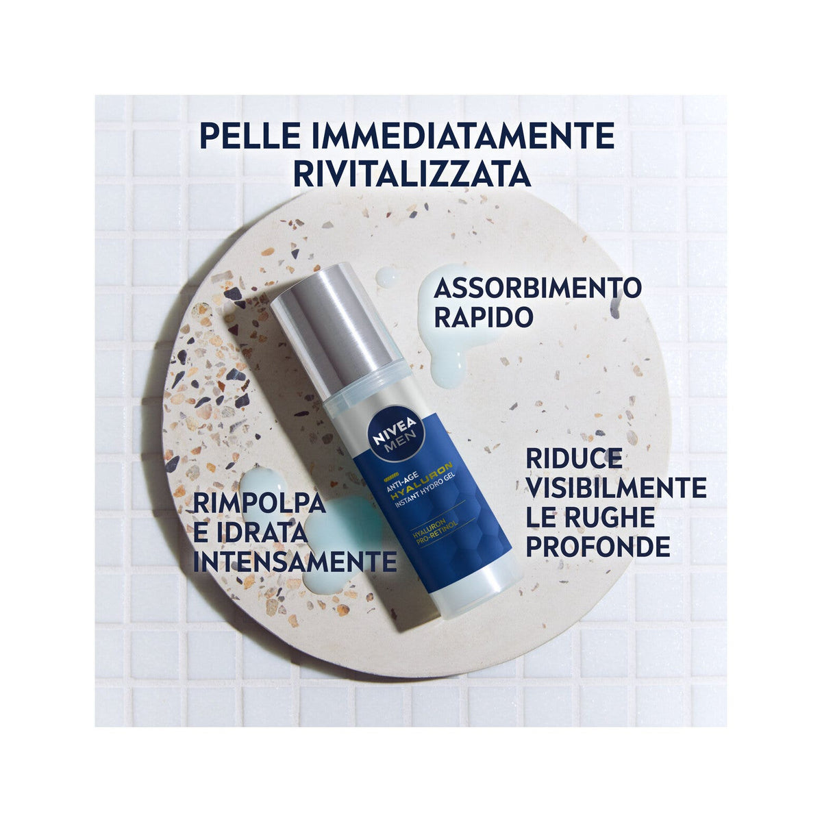 Nivea Men Anti-age Hyaluron Hydro Gel Viso Uomo 50ml Crema Viso Uomo in Gel Per Pelli Mature-10