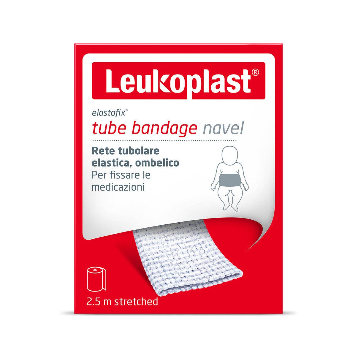 Elastofix Bende Di Fissaggio Ombelico 2.5m 1 Pezzo-1
