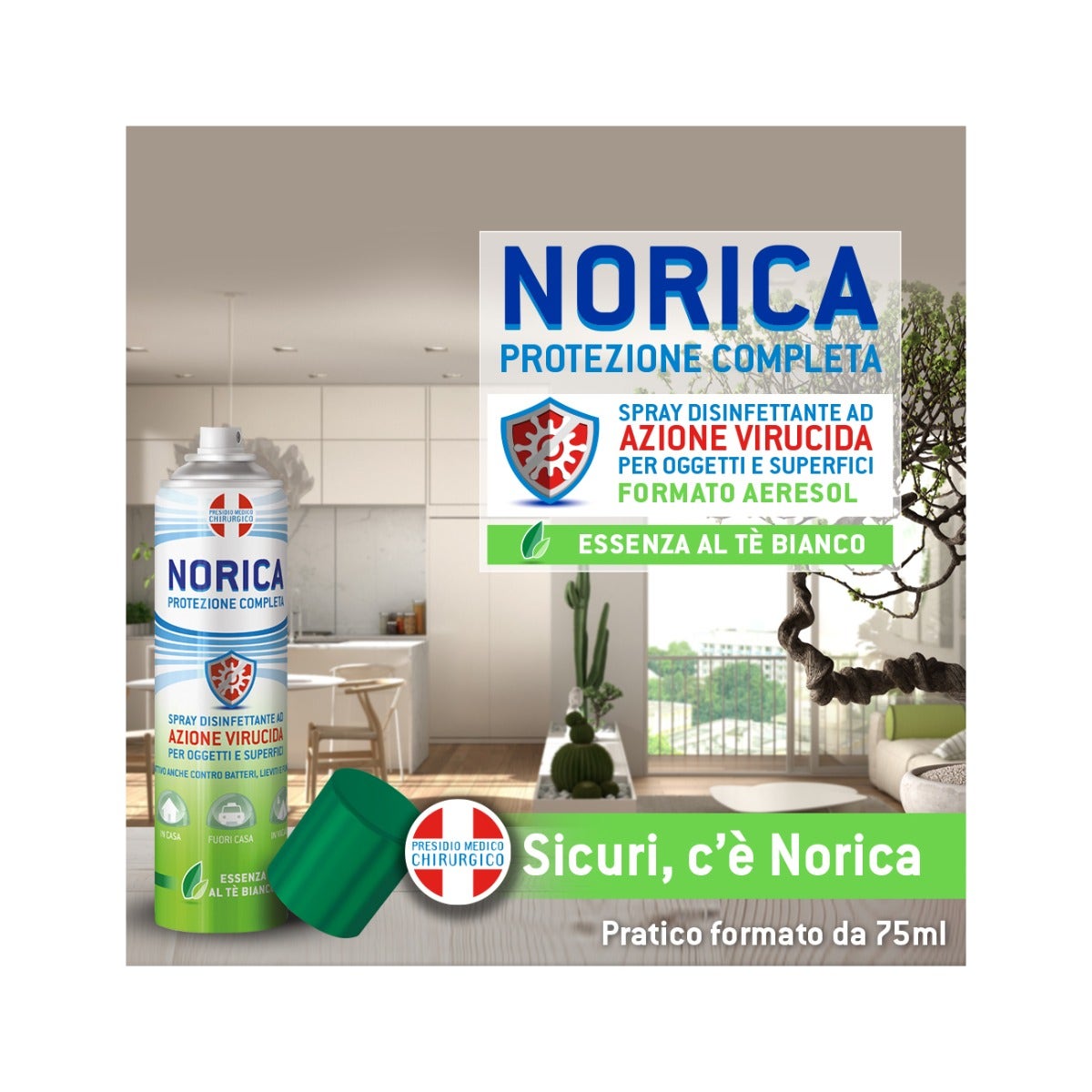 Norica Protezione Competa Spray Disinfettante Superfici 300ml-5