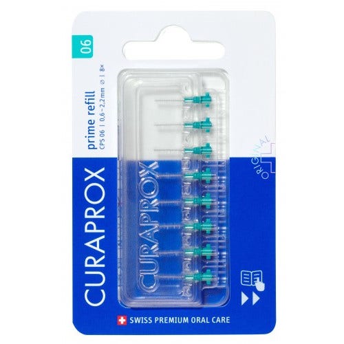 Curaprox Cps 06 Scovolino Interdentale Prime Refill Turquoise 8 Pezzi-1