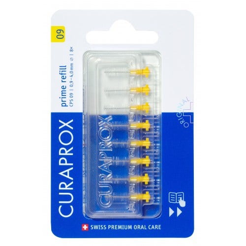 Curaprox Cps 09 Scovolino Interdentale Prime Refill Yellow 8 Pezzi-1