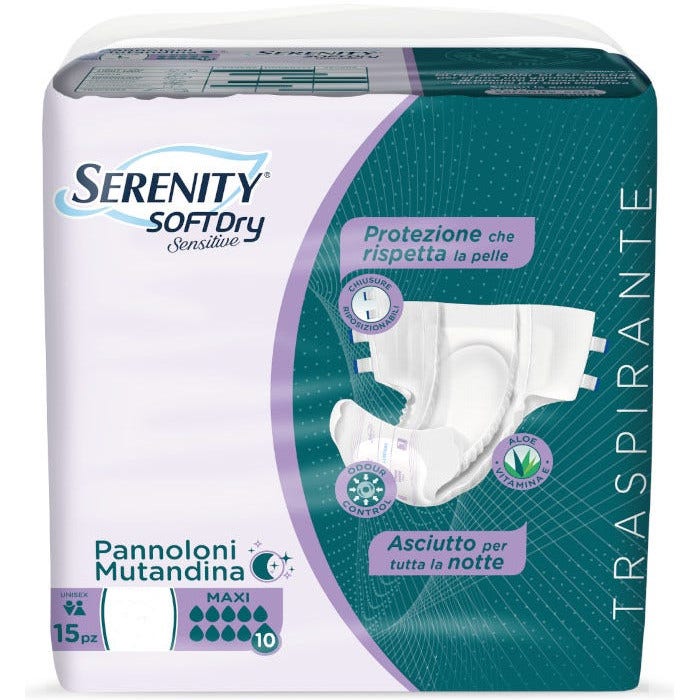 Serenity Soft Dry Sensitive Pannolone Mutandina Maxi Taglia M 15 Pezzi-3