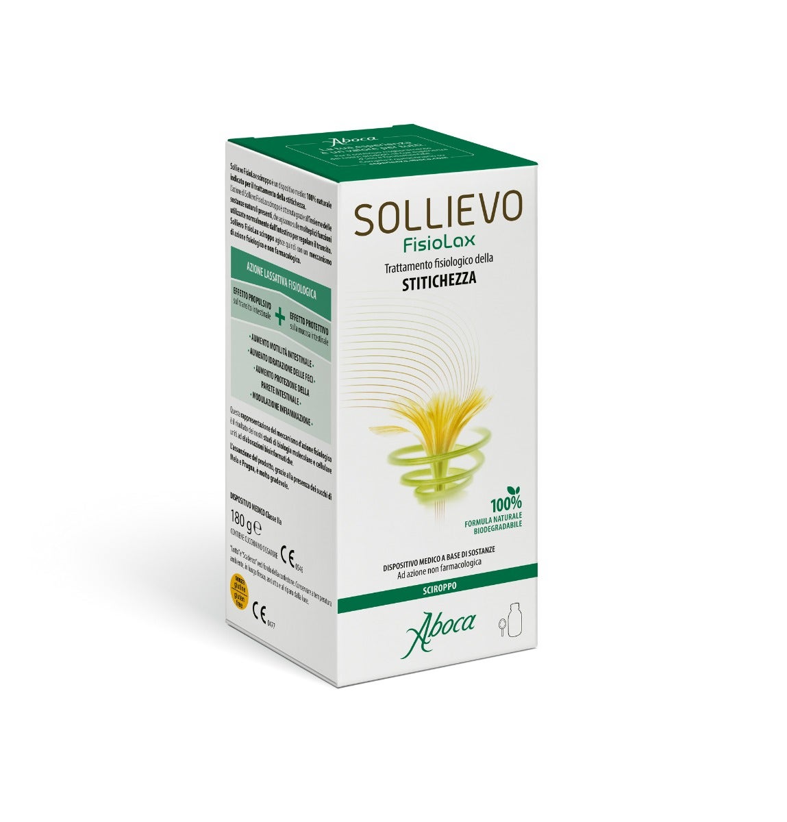 Aboca Sollievo Fisiolax Sciroppo Regolarità Intestinale 180g-3