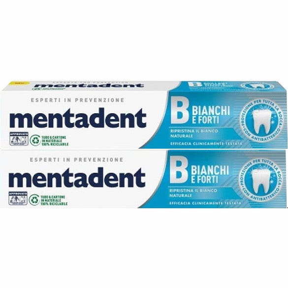 Mentadent Bianchi E Forti Dentifricio 2x75ml-2