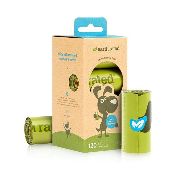 Earth Rated Sacchetti Biodegradabili Inodore 8 Rotolini x 15 Sacchetti-2