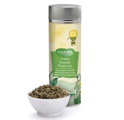 Neavita Silver Tin Sencha Tropicale Tè Verde Sfuso 100g-1