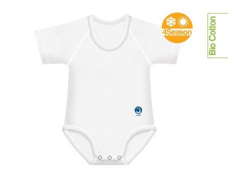 J Bimbi Body 0-36M Bio Cotton 4 Season Bianco-1