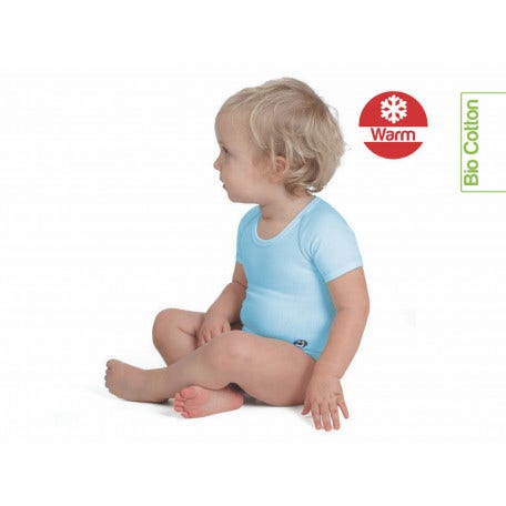 J Bimbi Body Bio Caldo Cotone Bio Warm Colore Azzurro 0-36 Mesi-2