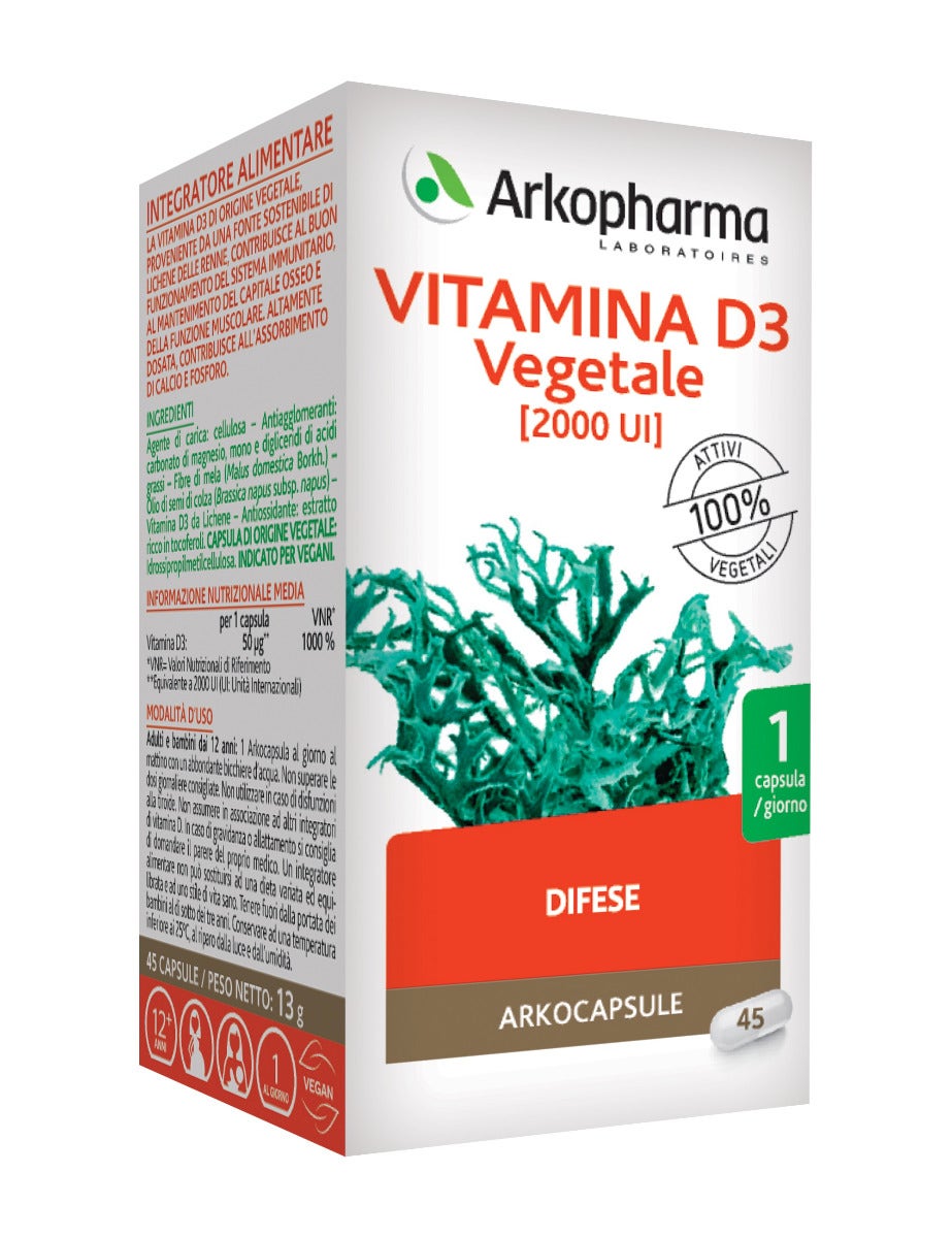 Arkopharma Vitamina D3 Vegetale 45 Capsule-2