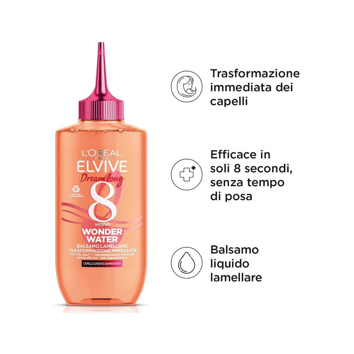 L'Oréal Paris Elvive Wonder Water Dream Long Balsamo Liquido Lamellare 200ml-15