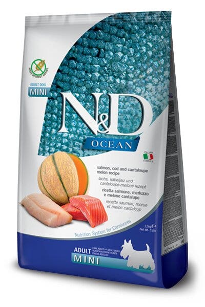 Farmina N&D Ocean Salmone E Merluzzo Cani Adulti Taglia Mini Sacco 7kg-2