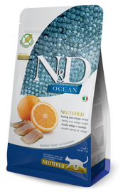 Farmina N&D Ocean Neutered Aringa E Arancia Gatti Adulti Sterilizzati Sacco 1,5kg-1