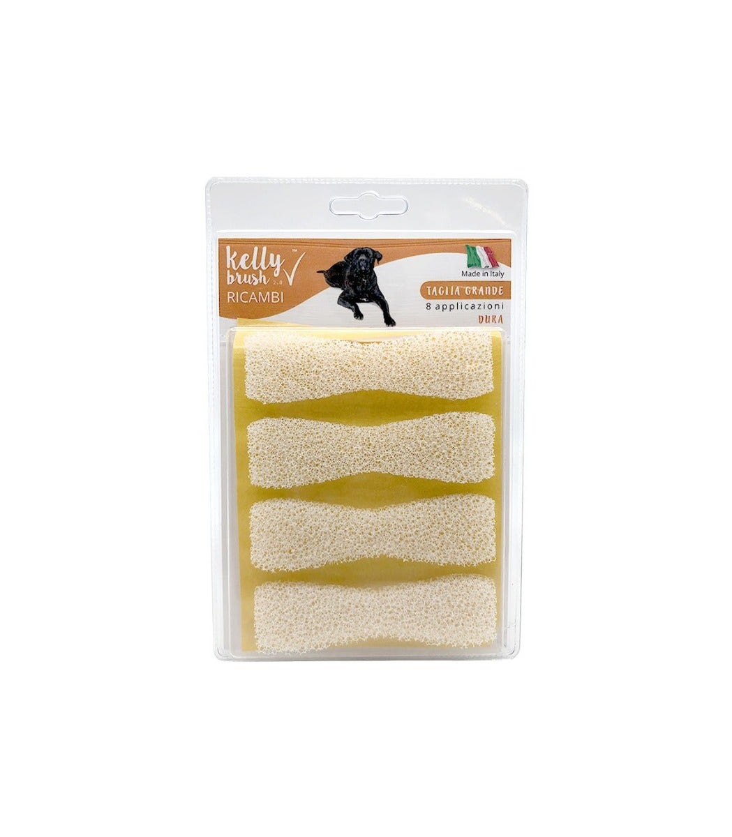 Kelly Brush Ricambi Kit Spazzolino Taglia Grande Spugne Dure Per Cani 8 Applicazioni-1
