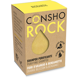 Bioearth Consho Rock Shampoo Purificante Fiori D'Arancio/Bergamotto 50g-1