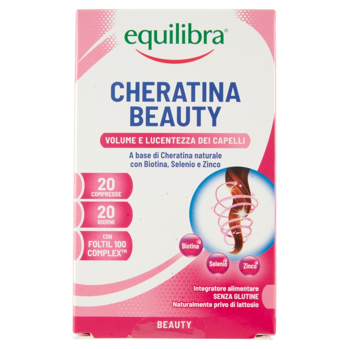 Equilibra Cheratina Beauty Volume E Lucentezza 20 Compresse-4