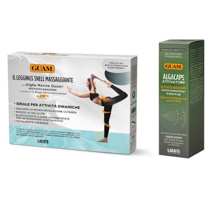Guam Leggings Snellente Massaggiante S/M + Algacaps Attivatore Spray Alghe Marine 100ml-1