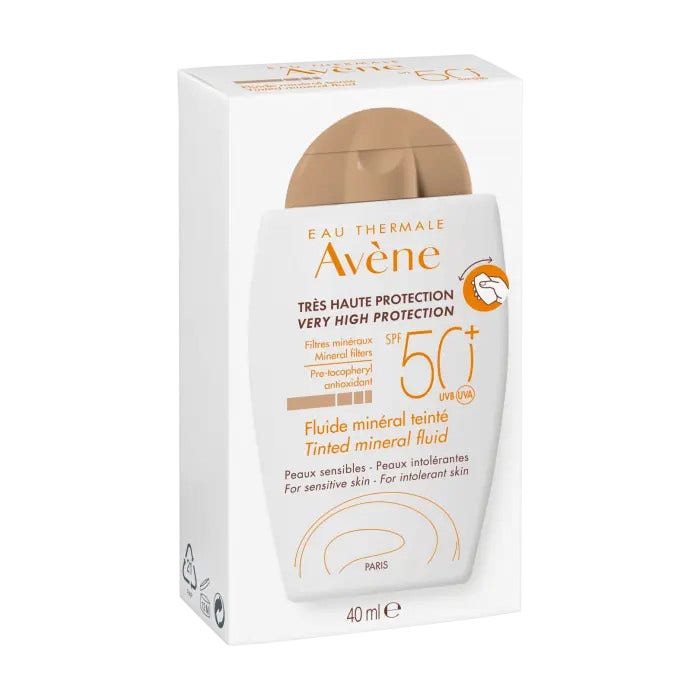 Eau Thermale Avene Solare Fluido Minerale Viso Colorato 40ml SPF50+ -2