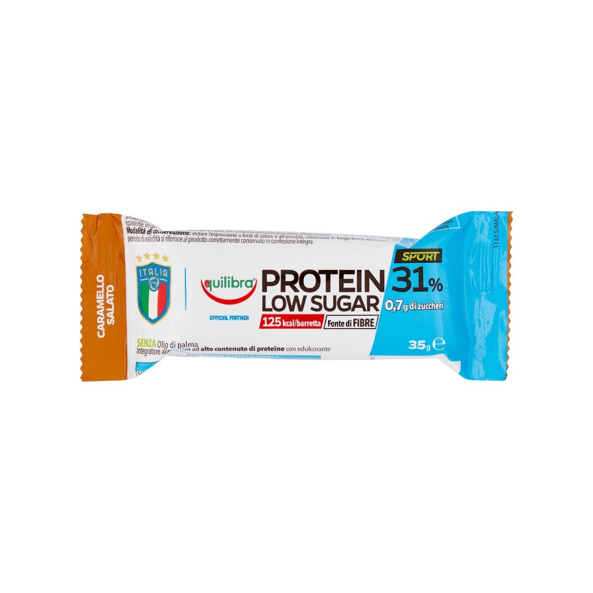 Equilibra Protein Low Sugar Barretta Caramello Salato 35g-1
