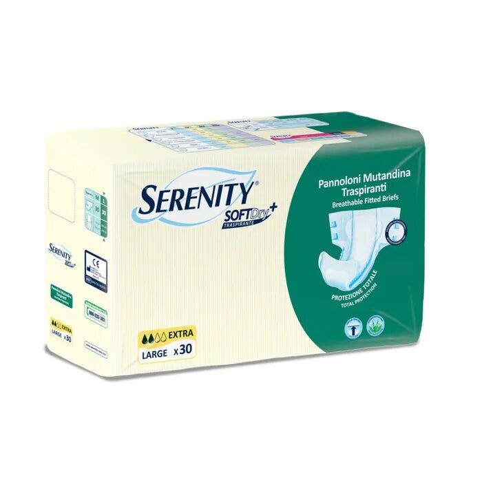 Serenity Soft Dry+ Pannolone Mutandina Taglia L Extra 30 Pezzi-2