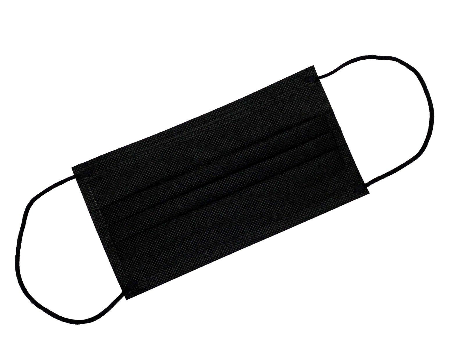 Mascherina Chirurgica Adulto Black 50 Pezzi Imbustati Singolarmente-1