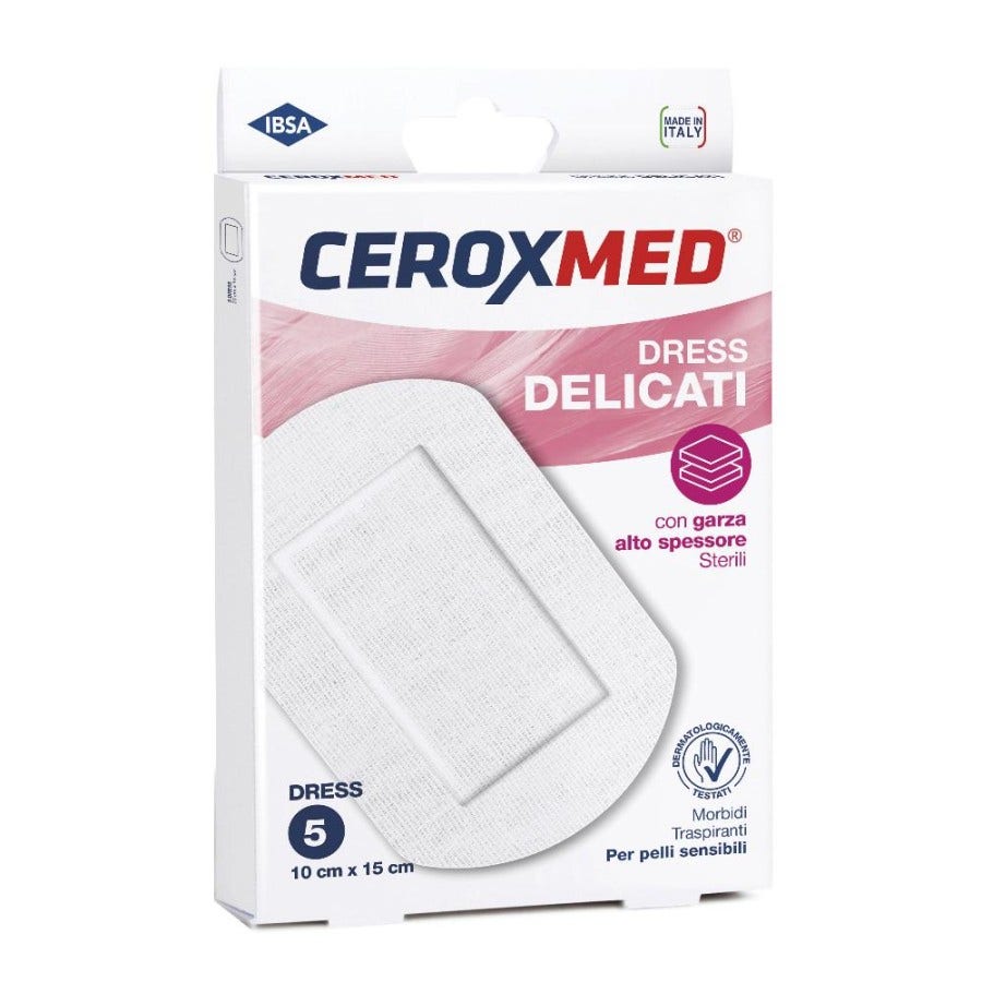 Ceroxmed Cerotti Compresse Dress Delicati 10x15cm 5 Pezzi-1