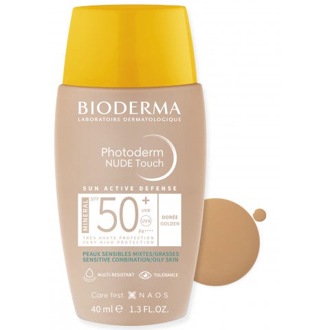 Bioderma Photoderm Nude Touch Mineral SPF 50+ Dorée 40ml -2