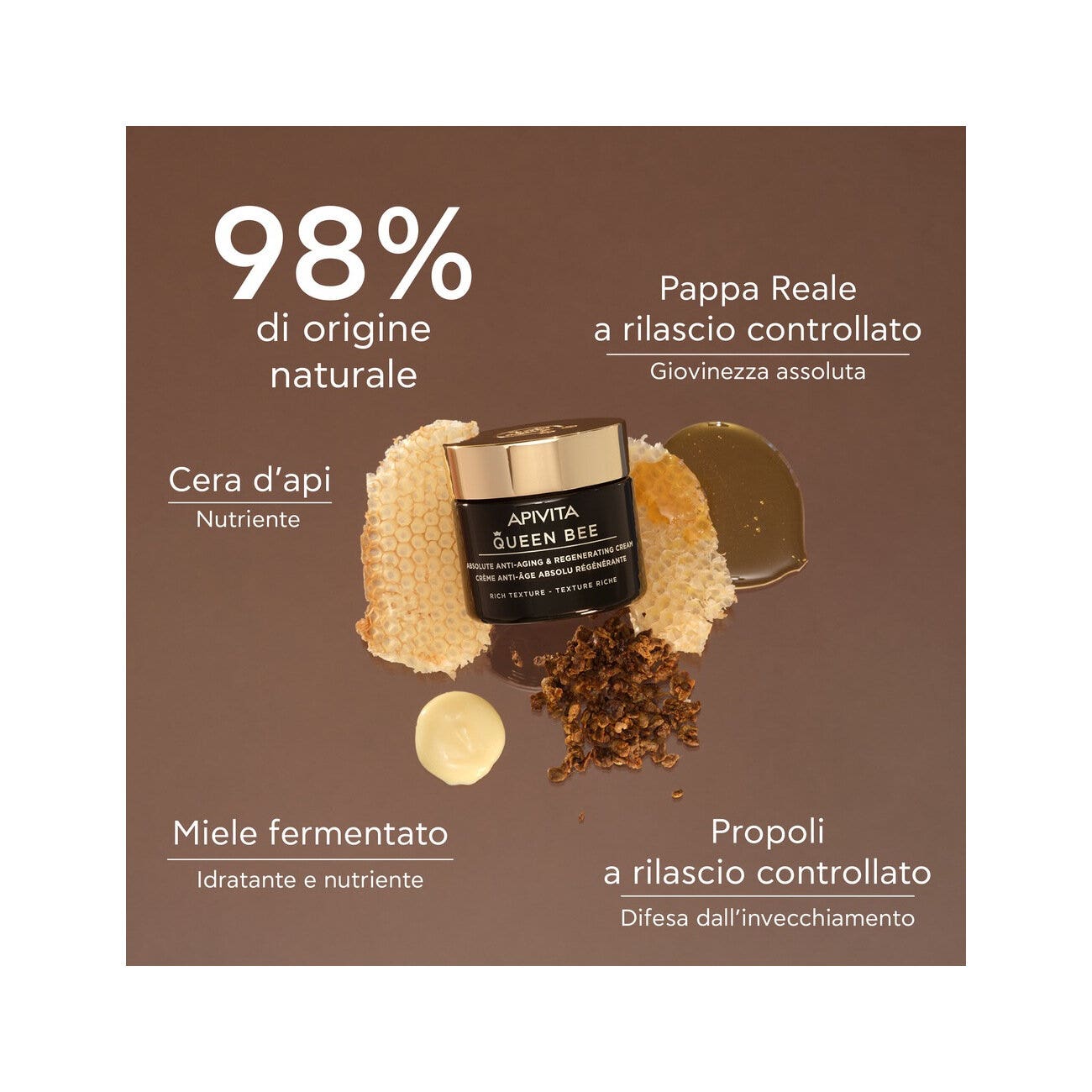 Apivita Queen Bee Rich Crema Viso Anti-Età Assoluta&Rigenerante Texture Ricca 50ml-3